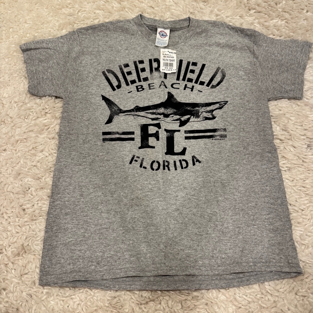 Delta Gray Deerfield Beach Shark Tee